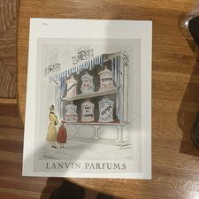 1950 Lanvin Paris Parfum Perfume Vintage French Art Ad picture