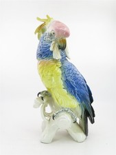 Original 1930s Karl Ens Parrot Cockatoo Porcelain Figurine 13'' Tall x 7
