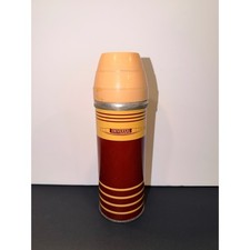 Vintage Universal Cork Thermos Bottle VB-2601 Maroon Landers Frary & Clark 10