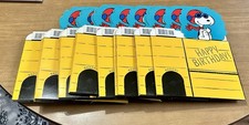 Vintage 1965 Hallmark Snoopy as Red Baron Gift Box Lot 17 Brand New 14”x6”x4” picture