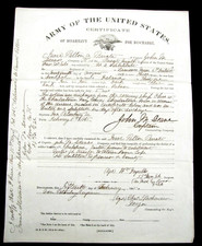 CIVIL WAR CHARLESTOWN NAVY YARD MASSACHUSETTS SOLDIER'S DISCHARGE picture