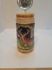 Lot of 2Vtg 1963 1964 Rhein-Main Air Base NCO Club German Oktoberfest Beer Stein picture