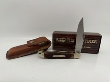 VTG Schrade USA Old Timer 125OT Mustang Folding Hunter Knife Sheath Box See desc picture