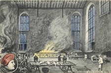 Wolsey's Kitchen Christ Church Oxford Phillimore Art Postcard Hand Colored picture