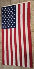 Vintage Valley Forge AmericanFlag5x9.5Ft 100% Cotton Bunting Sewn Stars USA Made picture