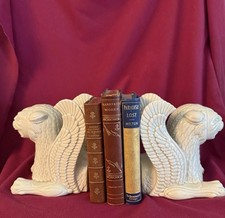 Rare Fitz & Floyd Griffin Gargoyle Mythical Winged Lion Bookends picture