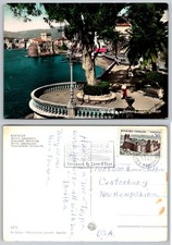 Vintage 1961 Rapallo Italy Panoramic Castle Sea View Postcard Posted Nice picture