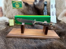 1974 Vintage Puma 3587 Jagdnicker Knife With Stag Handles Mint Green/Yellow Box picture