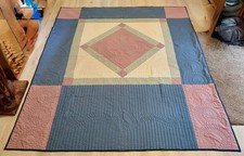 Amish Handmade Quilt Multicolored Approximately  101 X 84 picture