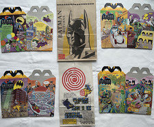 Complete Set of 6 Batman Happy Meal Boxes and Bags - BRAND NEW picture