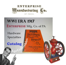WWI Era (1917) Antique Enterprise Mfg Coffee Grinder Hardware Catalog Price List picture