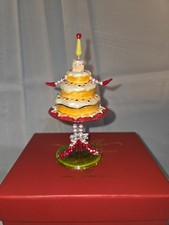 Birthday Cake DEPT 56 Krinkles JEWELED ENAMEL TRINKET BOX -PATIENCE BREWSTER picture