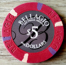 $5 Las Vegas Bellagio Casino Chip  picture