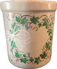 Roseville Pottery 1 Quart High Jar With Flower Pattern picture
