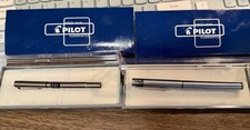 2 VTG New PILOT BIRDIE & TOW Stainless Steel Fountain Pens Steel Nib w/Boxes picture