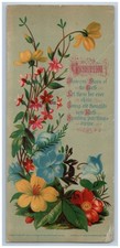 1881 Victorian Era Greeting Card Geo Stinson Floral Flowers Antique Ephemera picture