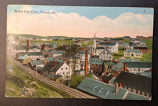 Dexter Maine Town View Postcard 1914 Historic ME picture