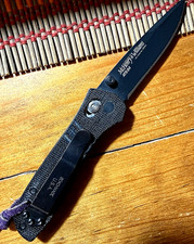 VINTAGE BENCHMADE 705BT  McHenry & Williams AXIS BLK BT2-COATED ATS-34 Blade #48 picture