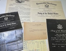 WWII 43rd Infantry 172nd Lt Colonel Snyder Bronze Star CIB Pacific Paper Group picture