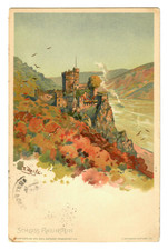 1919 Schloss Rheinstein Postcard — WWI AEF Soldier's Mail APO Cancel (PC399) picture
