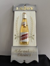 Vintage Braumeister Beer 3D Molded Plastic Sign Milwaukee’s Choicest Breweriana picture