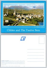 Vintage Clifden Connemara Co. Galway Ireland Postcard The Twelve Bens Scenic picture