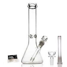 10 inch Heavy Glass Bong Water Pipe Smoking Bong Beaker + 14mm Bowl hookah USA picture