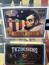 2026Tkzdesigns CivilWarLegendsPresident Abraham Lincoln ArtistSigned TradingCard picture