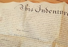 1828 antique VELLUM DEED germantown pa Hannah RAMSAY Rebecca PAUL to Wm HESSER picture