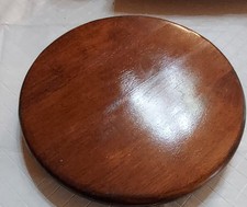 Solid Wood Lazy Susan & Base Vintage Mid-Century Modern picture