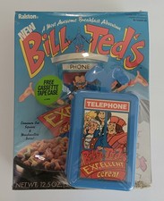 Vtg 1991 Bill & Ted’s Excellent Adventure Cereal Promo w/ Telephone Box 
