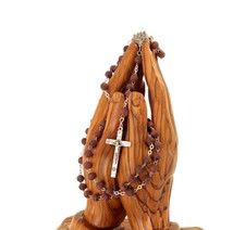 Rosary with Rose Petal Beads, Metal Chain, Real Rose Petals used to make Beads picture