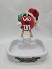 Vintage 1998 M&M Red Christmas Candy Dish Telco Animated Figure Tested Working  picture