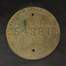 Antique Baldwin Locomotive Works Builder Plate #54381 Jan 1921 Southern Pacific picture