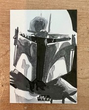 2022 Topps Chrome Star Wars the Mandalorian Beskar Edition Sketch 1/1 picture