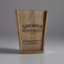 Cooperstown Distillery Abner Doubleday Whiskey Baseball Decanter w/ Case picture