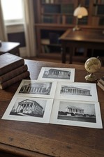 Set of 6 Vintage Architectural and Roman Temple Prints University Of Boston picture
