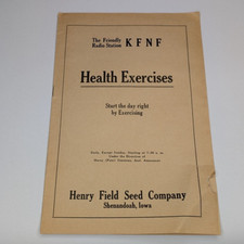 c1920 Shenandoah Iowa KFNF Radio Station Health Exercises Henry Field Nursery 5C picture