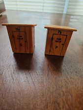 Vintage Outhouse Salt & Pepper Shakers Nothern Michigan Region Novelty picture