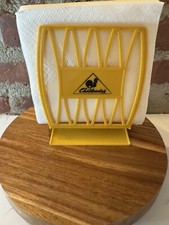 Vtg Mustard Yellow Chicken Chickadee Farms  Napkin Holder picture