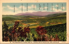 Presidential Range From Mt Agassiz White Mtns New Hampshire UNP c1934 Postcard picture