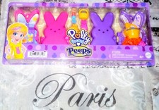 RARE MATTEL PEEPS POLLY POCKET Easter Bunny Mini Doll Playset NIB HTF 🐣 🐰 💕 picture