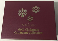 2006 Danbury Mint Brass Electroplated 23kt Gold Christmas Ornament Collection 12 picture