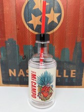 Mi Campo Tequila Bottle Tumbler Cup with Straw Jalisco Mexico Barware Swag NEW picture