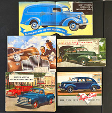 Vtg 1939 1941 Ford V8 Mercury Chevrolet Studebaker Truck Car Sales Brochure Lot picture