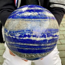 18.38LB Large Natural Lapis Lazuli Quartz Sphere Large Crystal Ball Reiki Heal picture