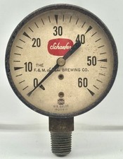 Rare 1940’s F&M Schaefer Brewing Co NYC Beer U.S Gauge Schaefer Factory Gauge picture