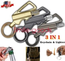 3 in 1 Portable Multitool Permanent Match Lighter Striker Fire Starter Survival picture