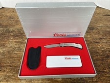 Vintage Mundial Brazil Inox Knife and Coors Ceramics Sharpening Stone Poker suit picture