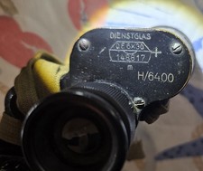 WW2 German Leitz DIENSTGLAS 6 X 30 H/6400 M Wehrmacht  Binoculars W/Reticle picture
